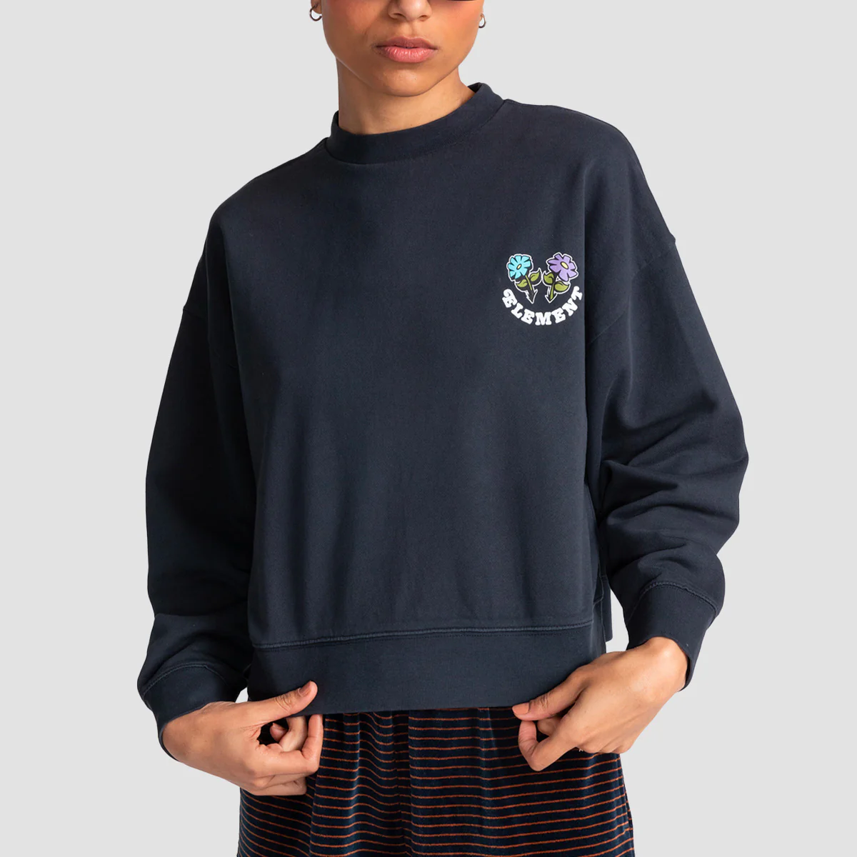 Element High Five Crew Sweat Flint Black - Womens