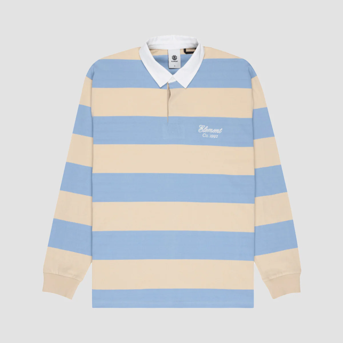 Element Script Rugby Polo Shirt Faded Denim/Oyster Grey