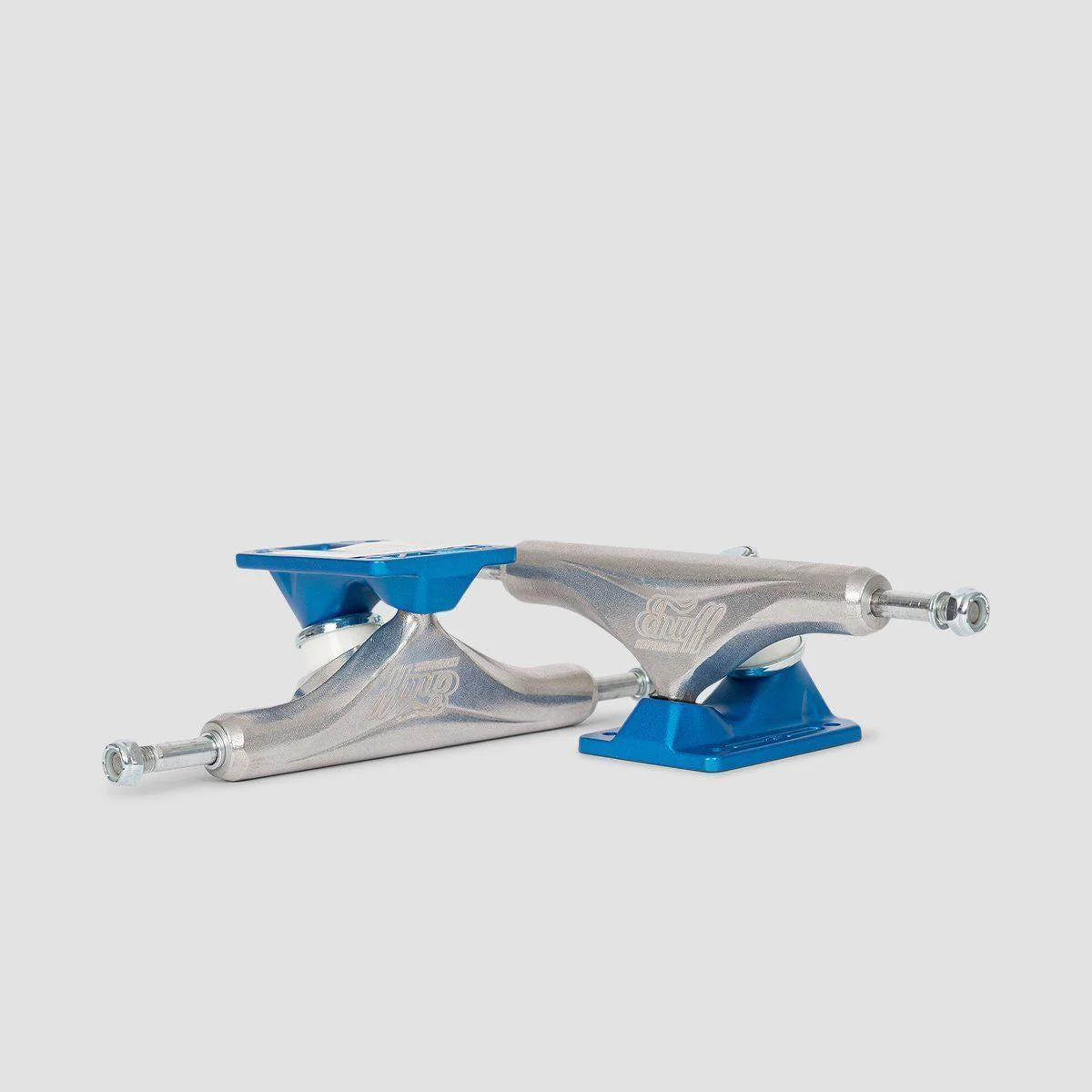 Enuff Decade Pro Satin 139 Skateboard Trucks 1 Pair Raw/Blue - 8" - Image 3