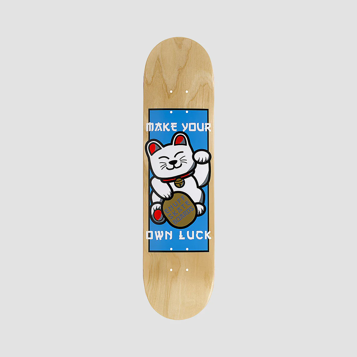 Enuff Designer Skateboard Deck Lucky Cat Natural - 8.25"