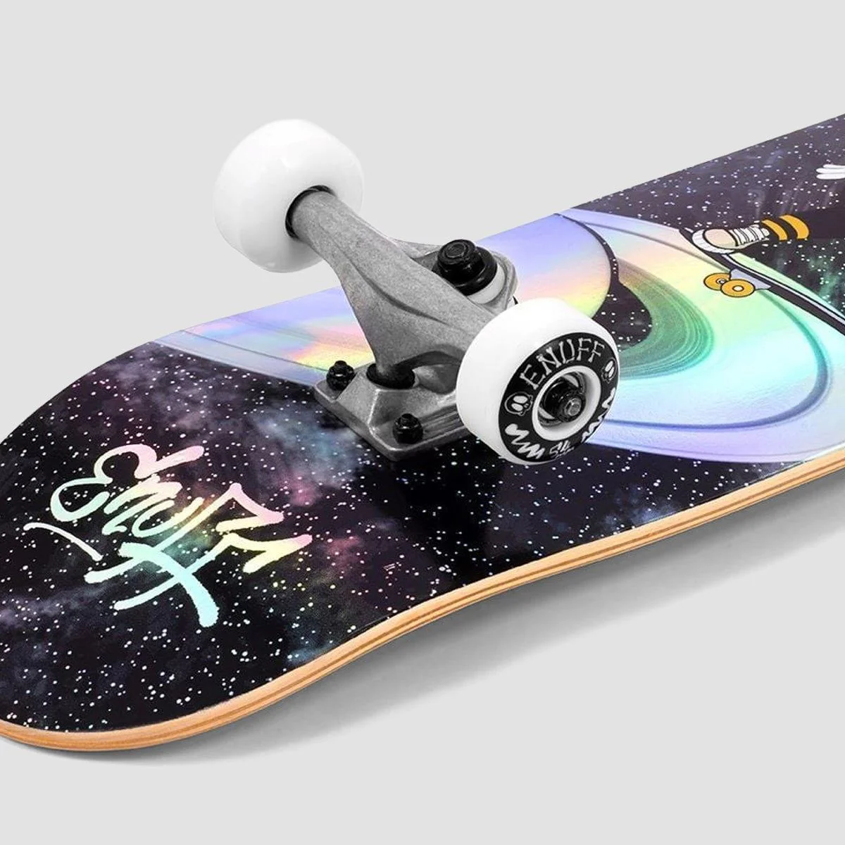 Enuff Skully Hologram Mini Skateboard Black - 7.25" - Image 2