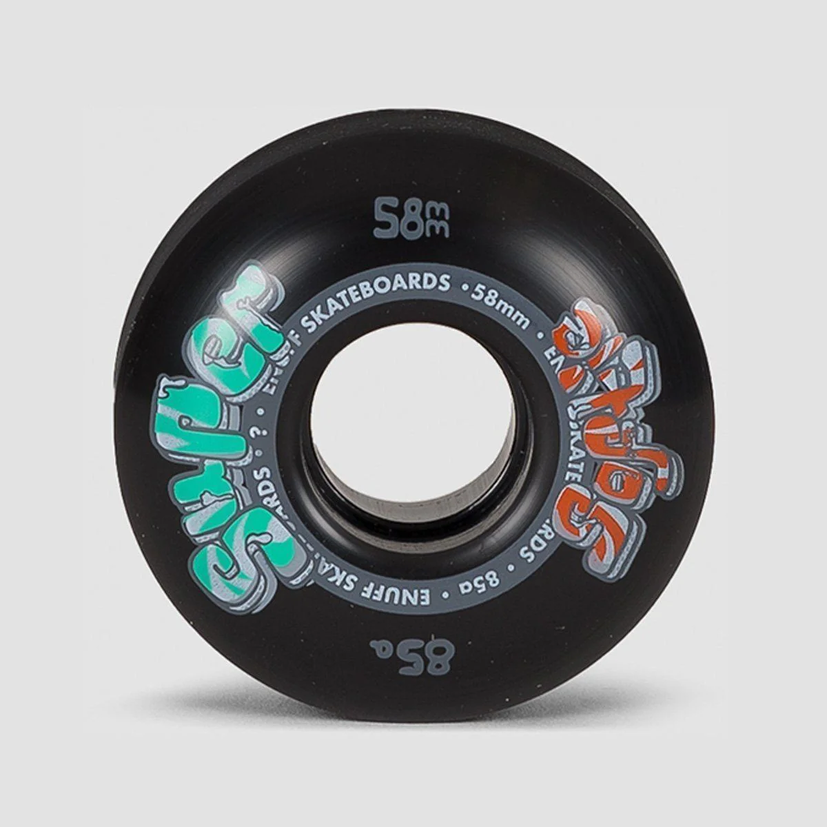 Enuff Super Softie Skateboard Wheels Black 58mm - Image 2