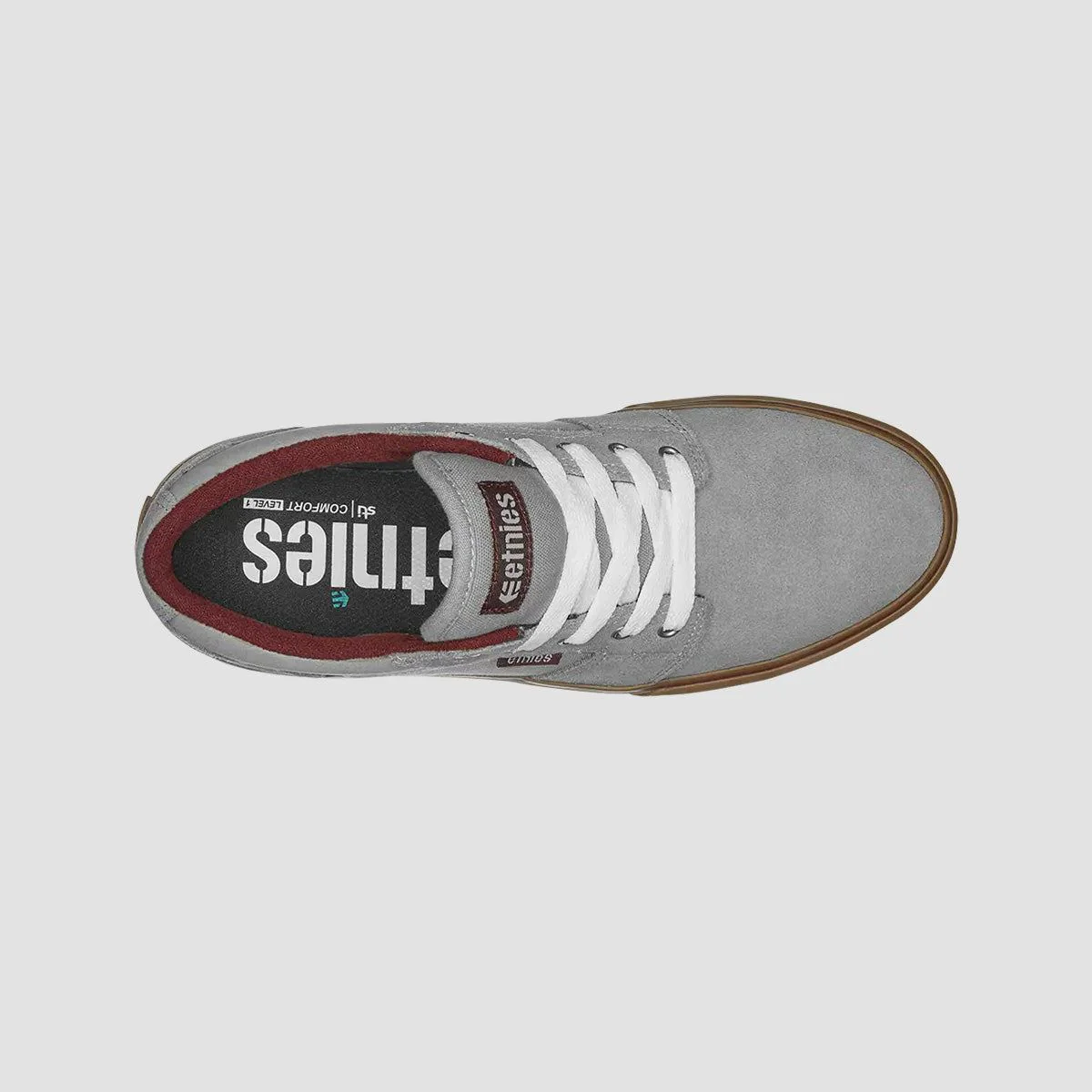 Etnies Barge LS Shoes - Grey/Gum/Red - Image 3