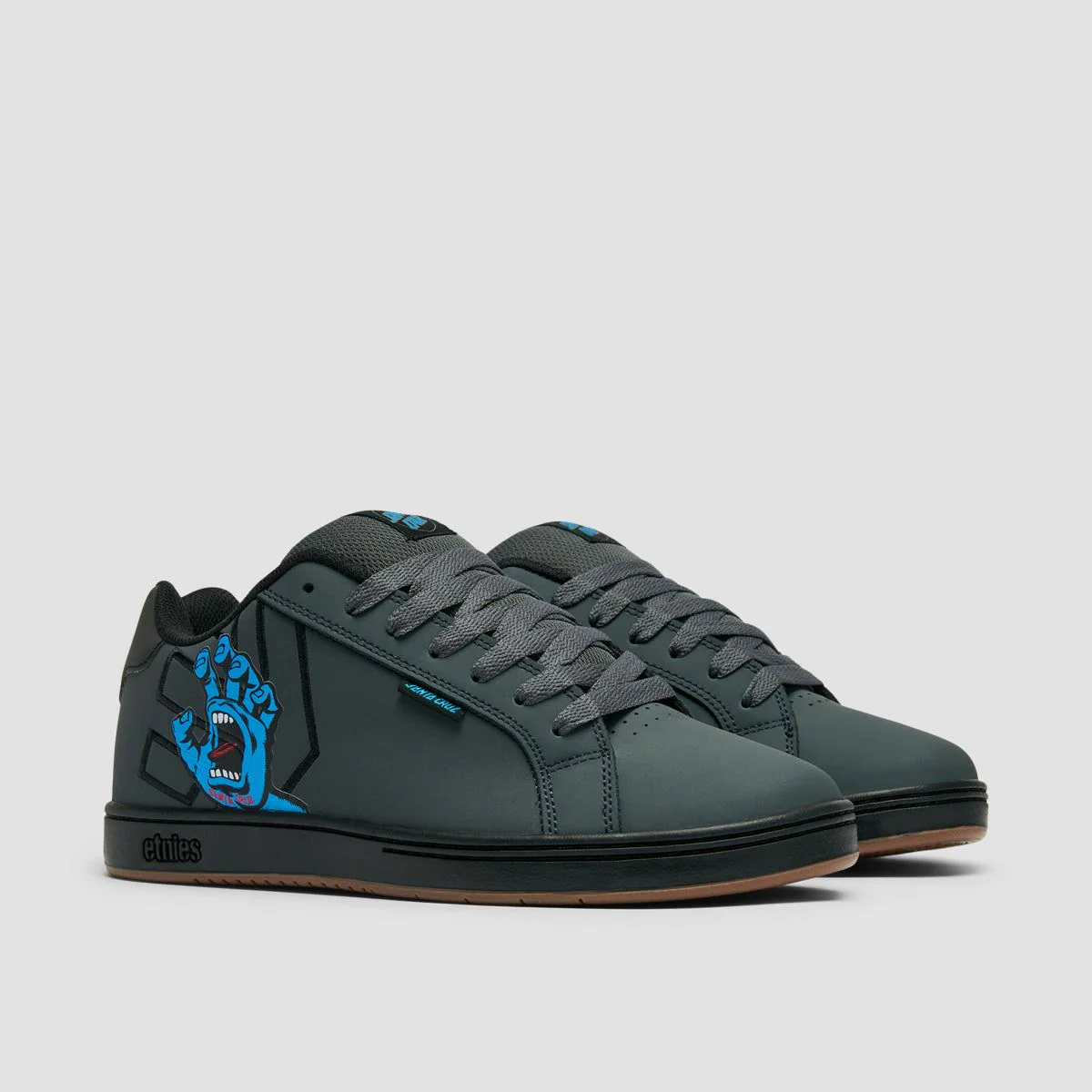 Etnies Fader X Santa Cruz Shoes - Dark Grey/Black - Image 2