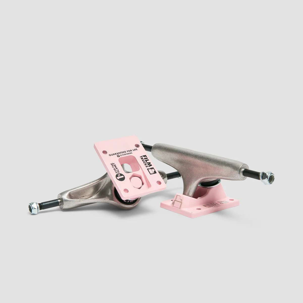 Film 5.5 Skateboard Trucks 1 Pair Pink Marshmallow Baseplate - 8.25" - Image 3