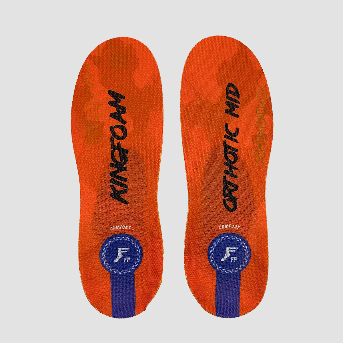 Footprint Kingfoam Orthotic Infinity Foam Mid Insoles Orange Camo