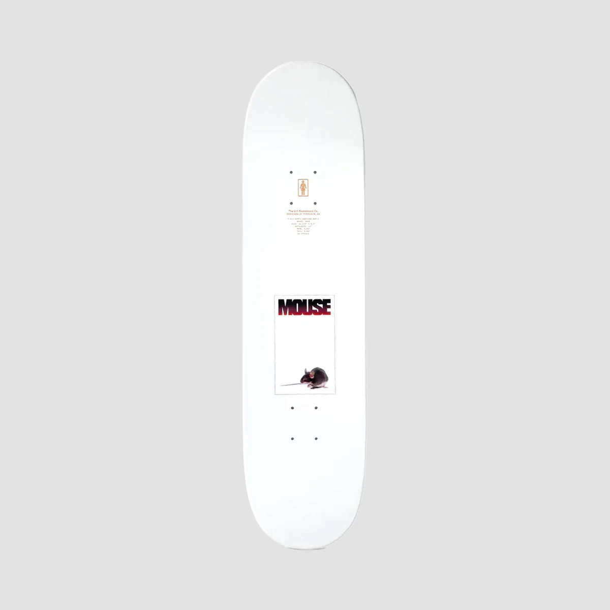 Girl Mouse Mike Carroll Skateboard Deck - 8.5" - Image 2
