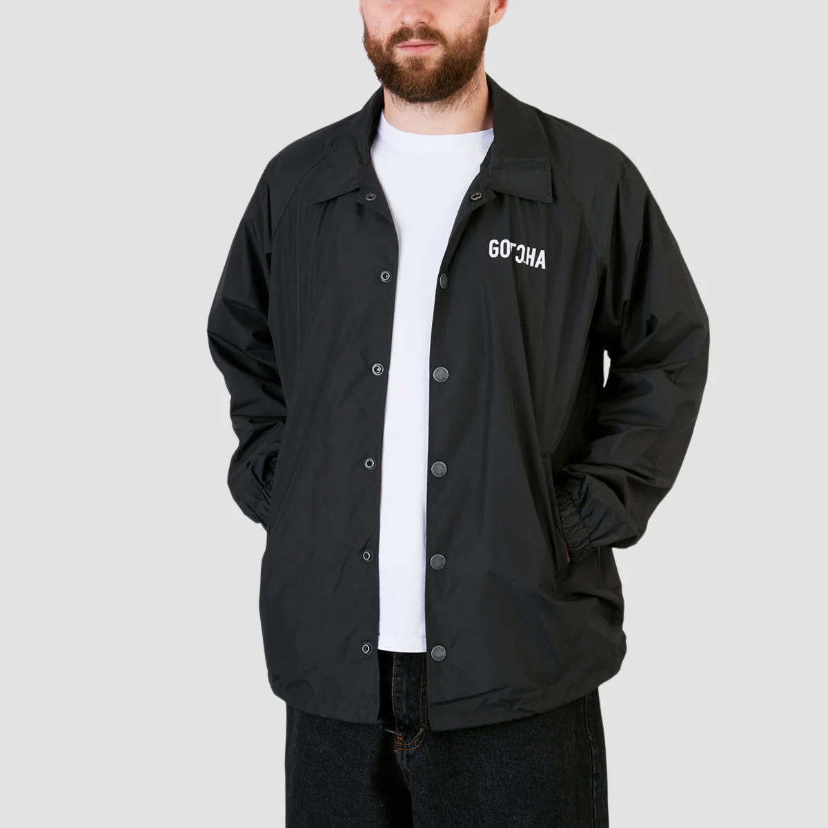 Gotcha Lightweight Coach Jacket Black - Image 2