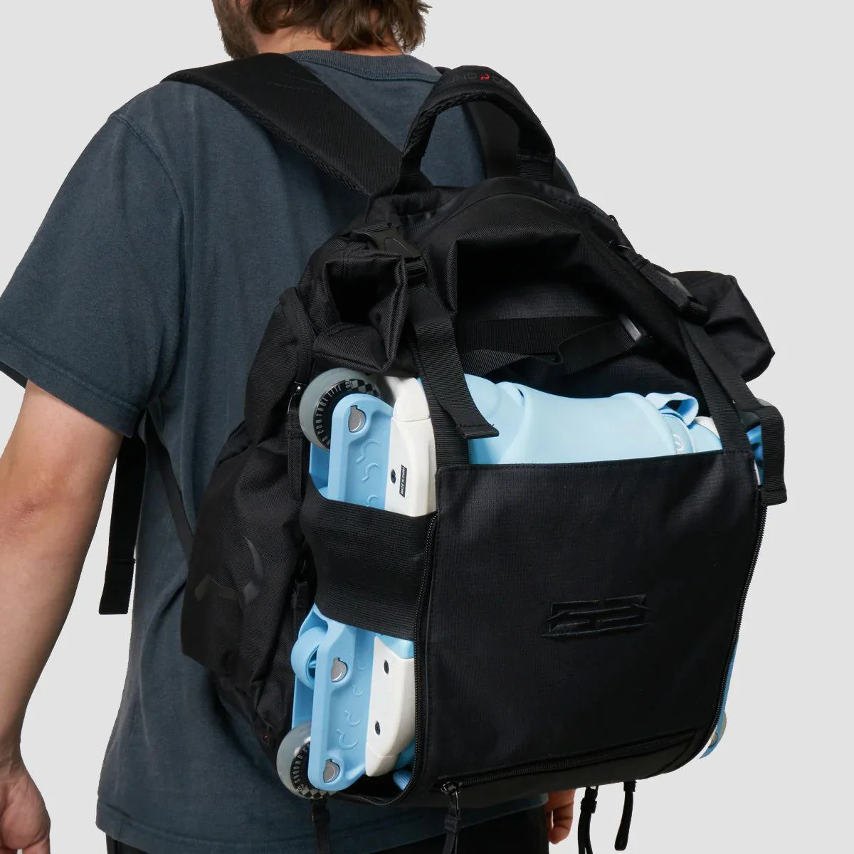 Ground Control Rolltop Skate Backpack Black - Image 2