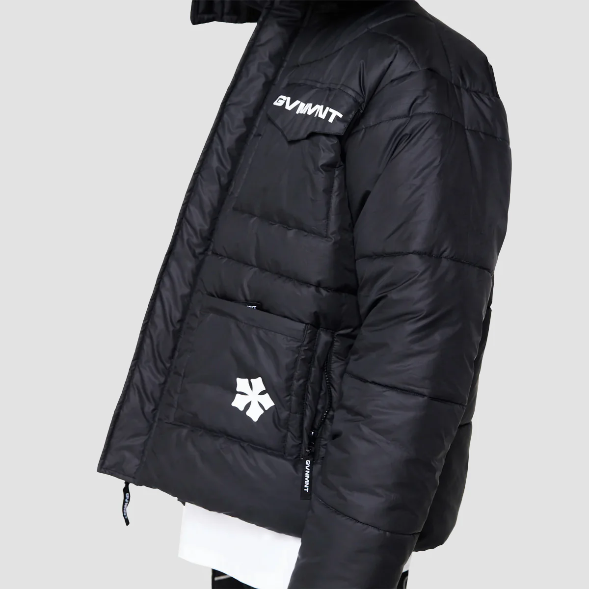 GVNMNT Armored 2 in 1 Puffer Jacket Black - Image 3