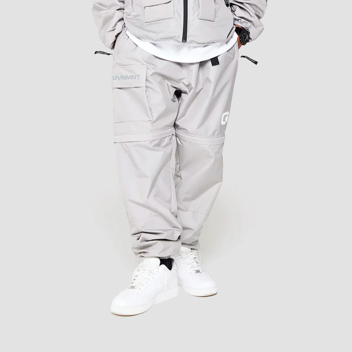 GVNMNT Hardwear 2 in 1 Cargo Pants / Shorts Grey - Image 3