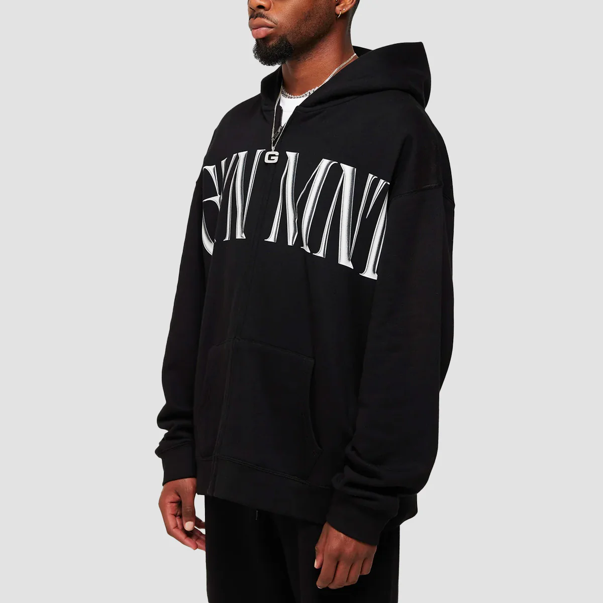 GVNMNT Imperial Zipped Hoodie Black - Image 2