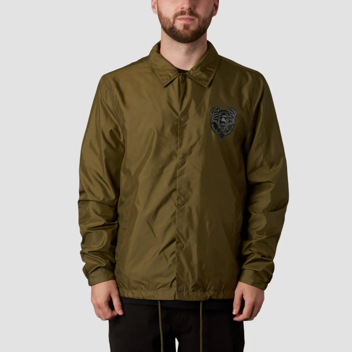 Heathen Ceronnous Coach Jacket Khaki - Image 6
