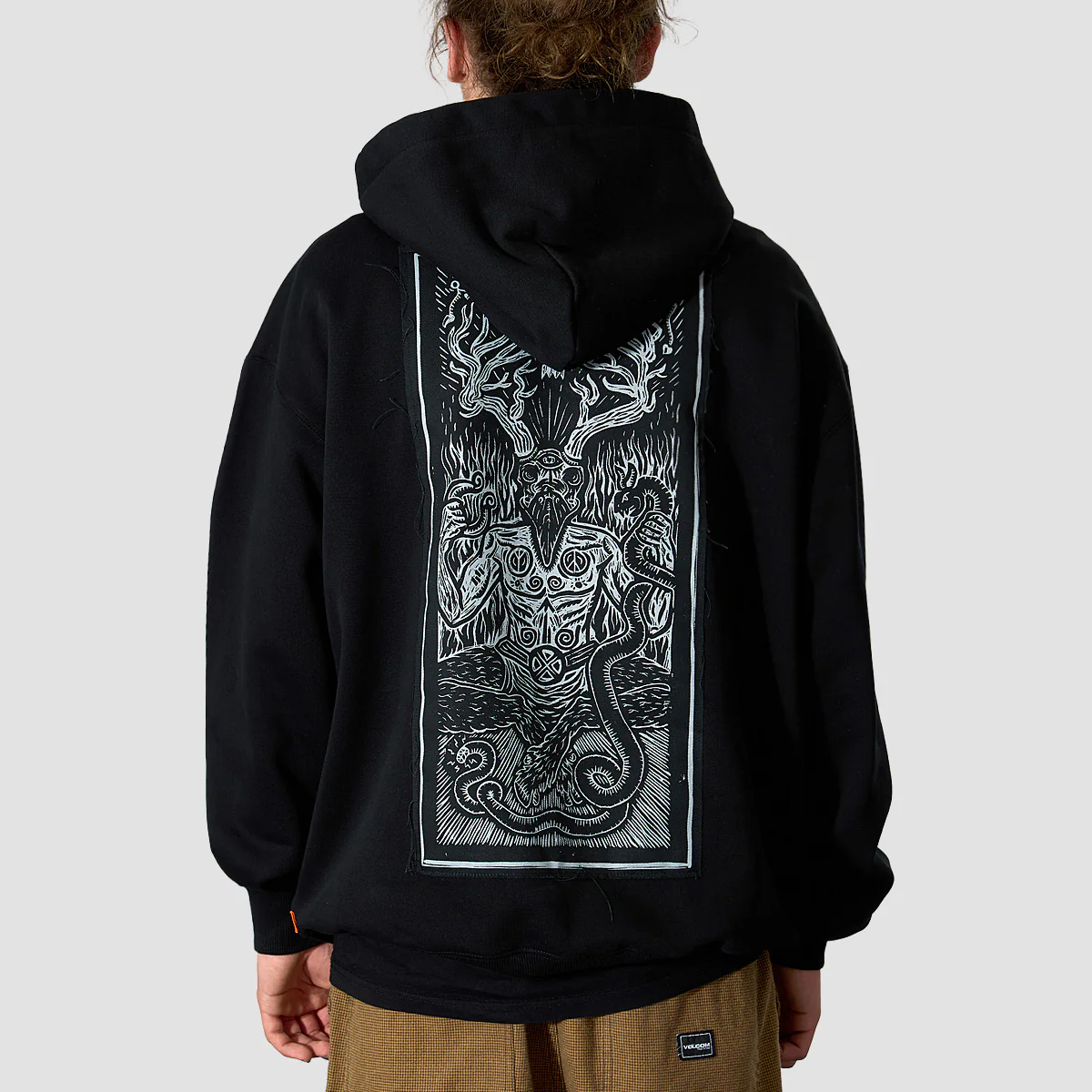 Heathen Ceronnous Patch Super Heavy Pullover Hoodie Black