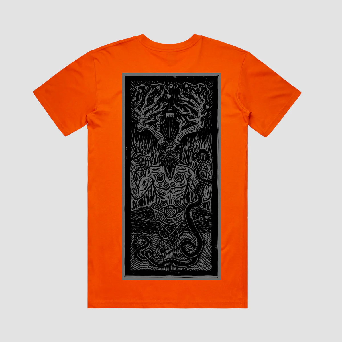 Heathen Ceronnous T-Shirt Orange - Image 4