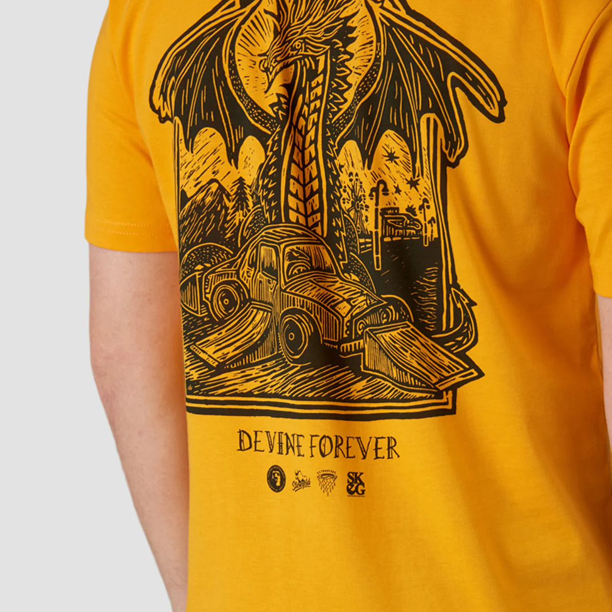 Heathen Devine Jam T-Shirt Gold - Image 3