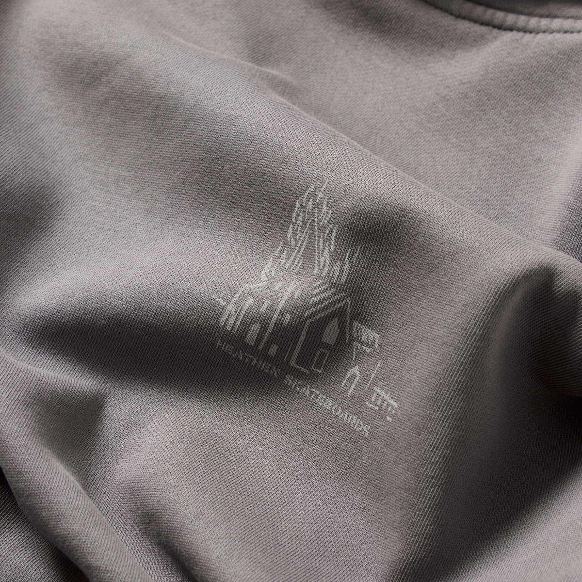 Heathen Lighthouse Pullover Hoodie Faded Grey - Image 3
