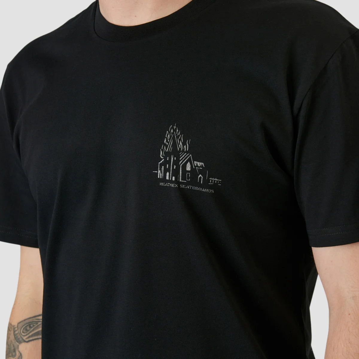 Heathen Lighthouse T-Shirt Black/Metal - Image 3