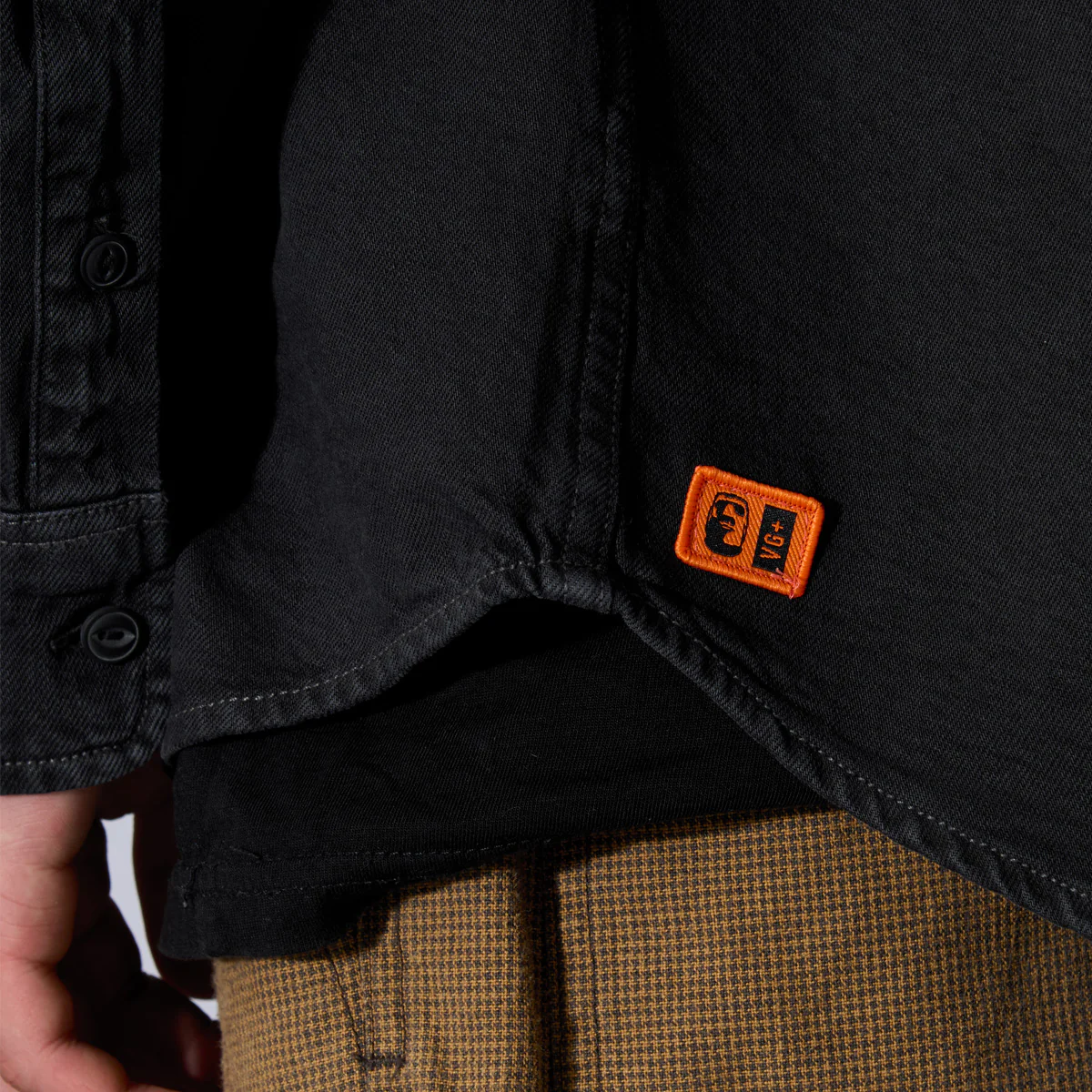 Heathen VG+ Medusa Longsleeve Work Shirt Void Wash - Image 4
