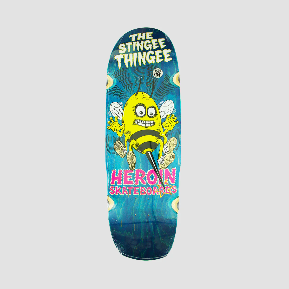 Heroin Stingee Thingee Razor Edge Skateboard Deck Various Stains - 9.8"