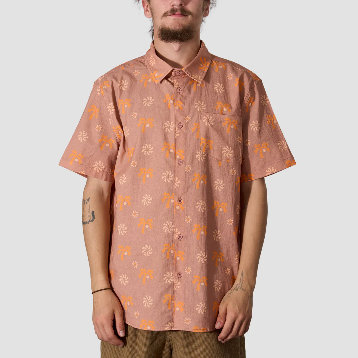 Hurley Coconut Short Sleeve Shirt Nectarine