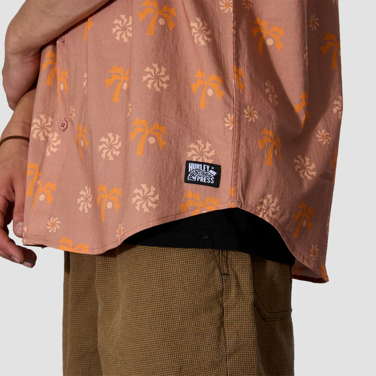 Hurley Coconut Short Sleeve Shirt Nectarine - Image 3