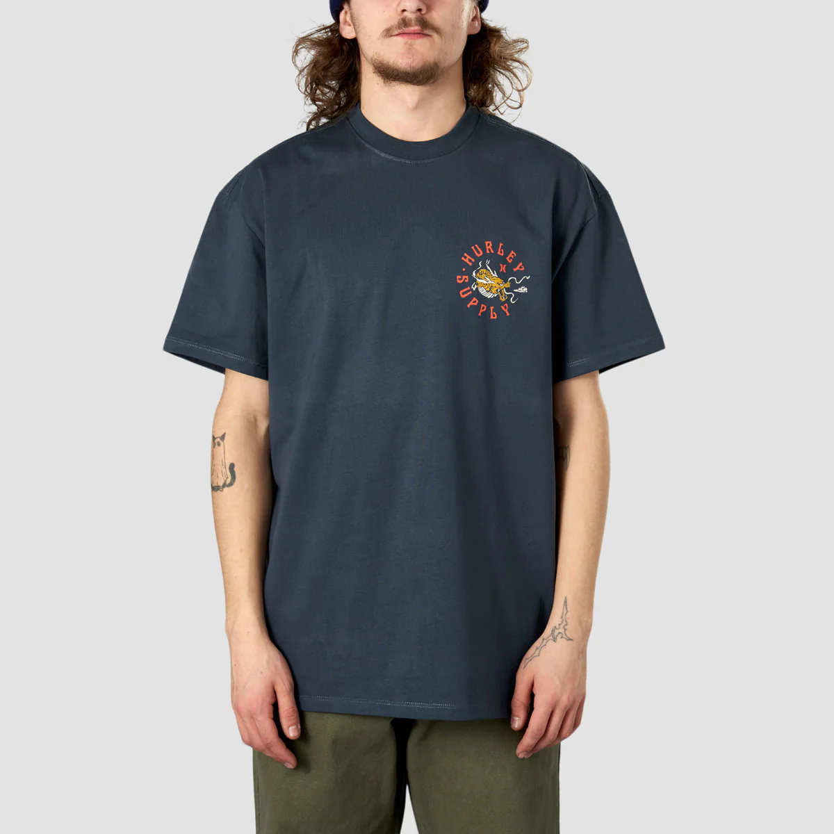 Hurley Dragon Lagoon T-Shirt Iron Ore - Image 2