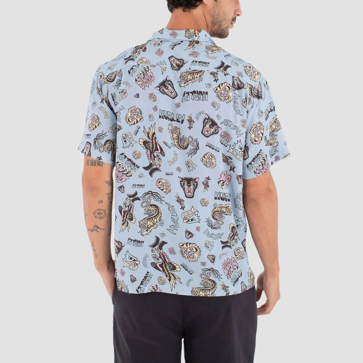Hurley Etam Short Sleeve Shirt Worker Blue - Image 2
