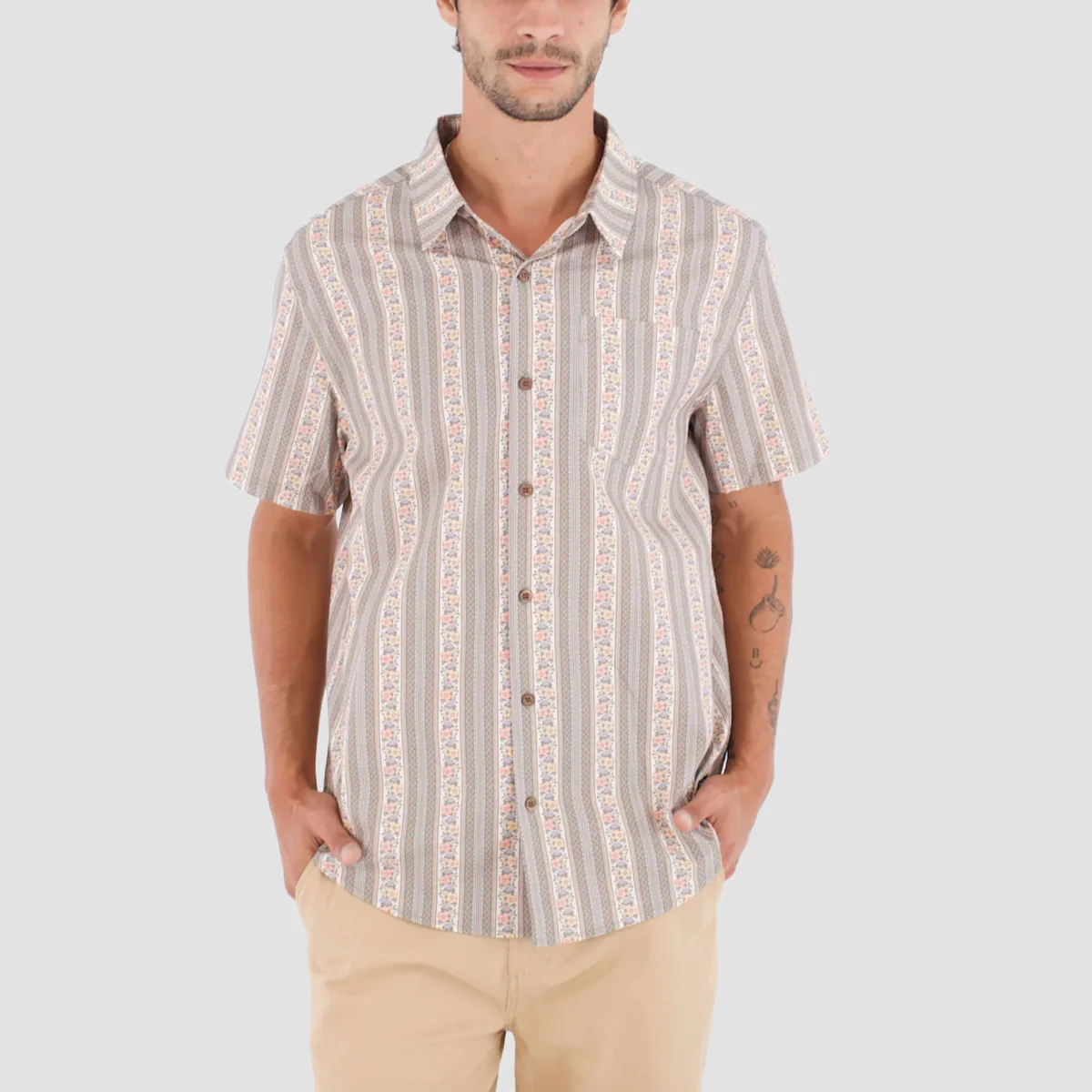 Hurley Hips Short Sleeve Shirt Bone