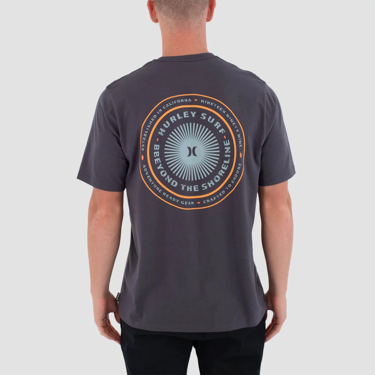 Hurley Pinheiros T-Shirt Dark Stone Grey - Image 2