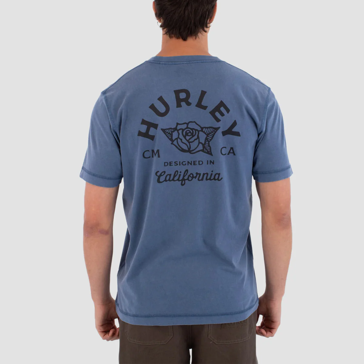 Hurley Sider BP T-Shirt Grey Teal - Image 2