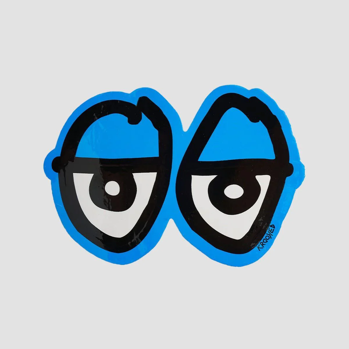 Krooked Eyes Diecut Sticker Blue 280x190mm
