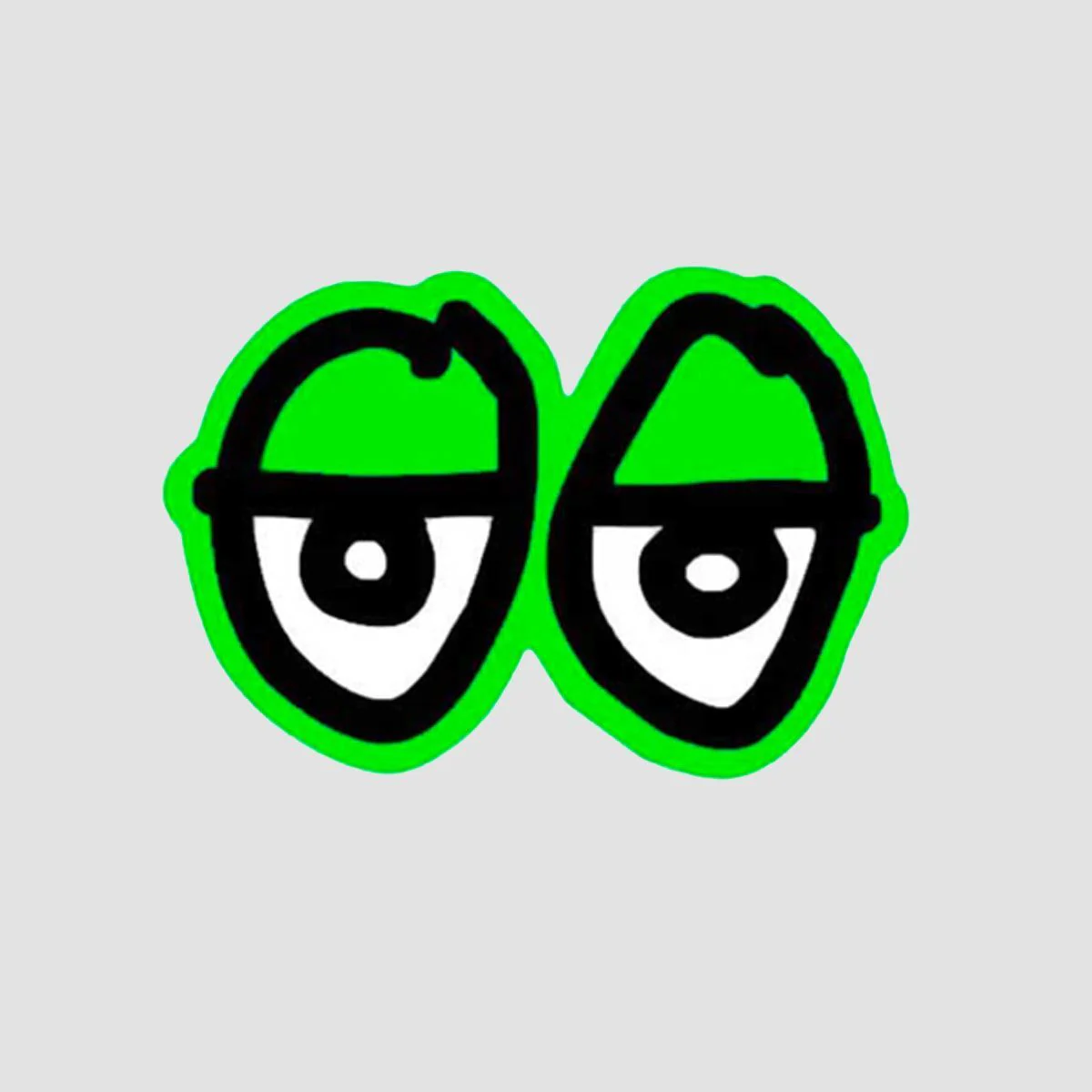 Krooked Eyes Diecut Sticker Green 80x60mm