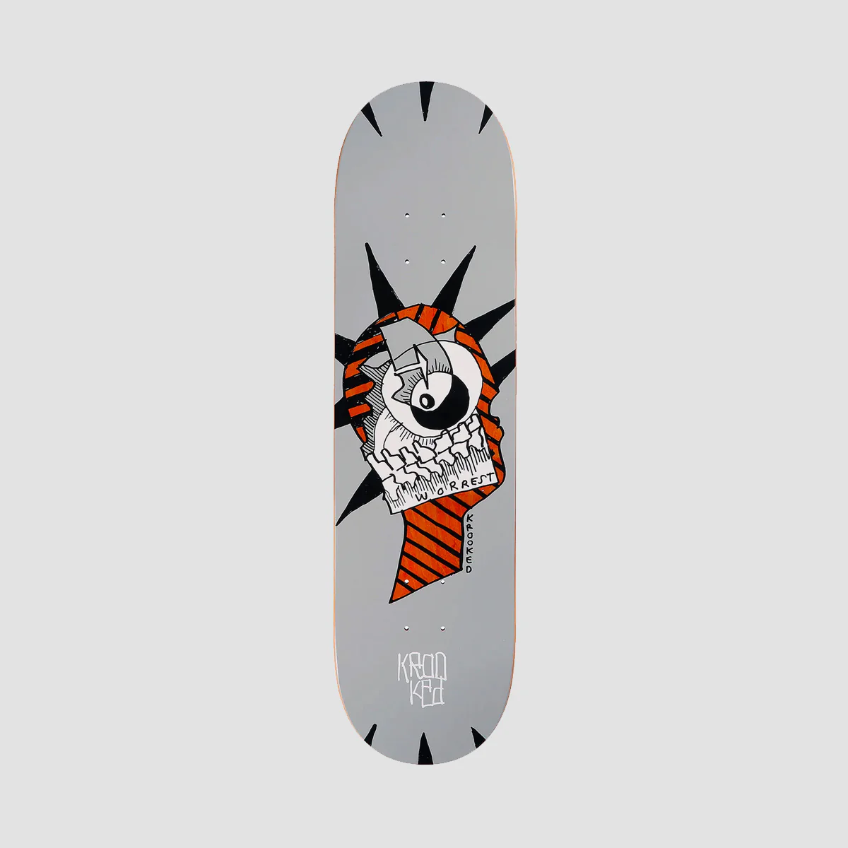Krooked Worrest Liburty Twin Tail Slick Pro Skateboard Deck - 8.38"