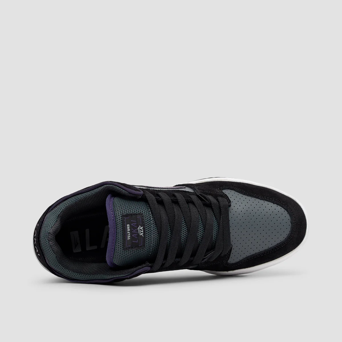 Lakai Telford Low Shoes - Black/Grey Suede - Image 4