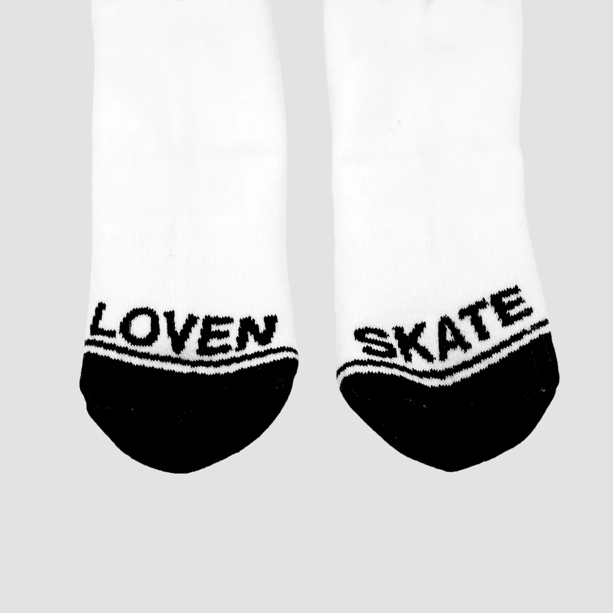 Lovenskate X Slacker Socks White/Black - Image 2