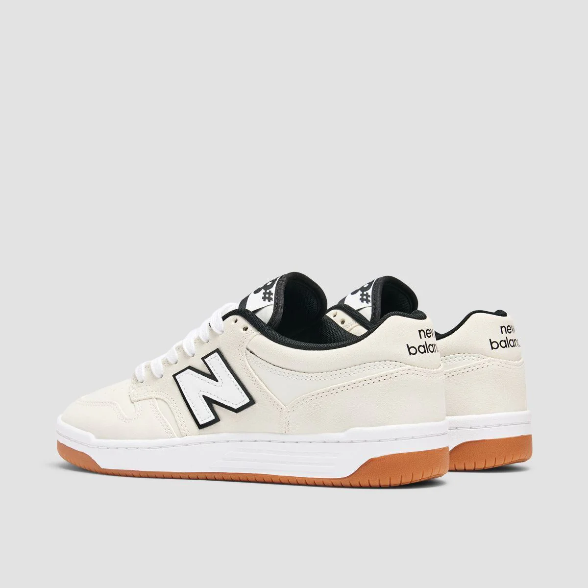New Balance Numeric 480 Shoes - White/Black - Image 3