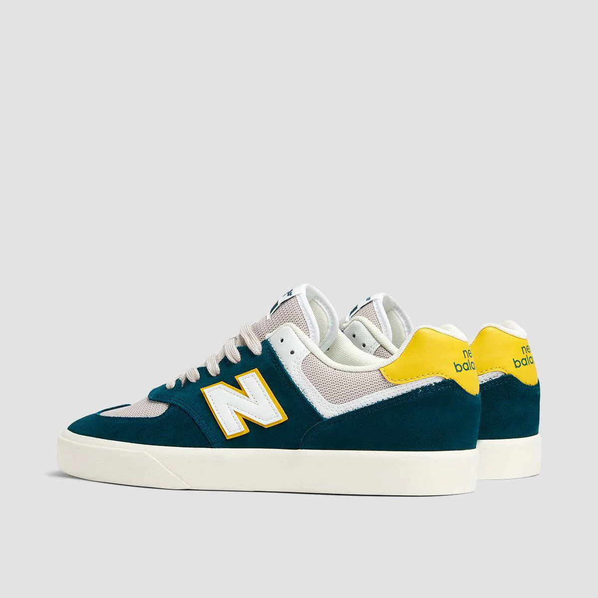 New Balance Numeric 574 Vulc Shoes - Deep Ocean/Sunflower - Image 3