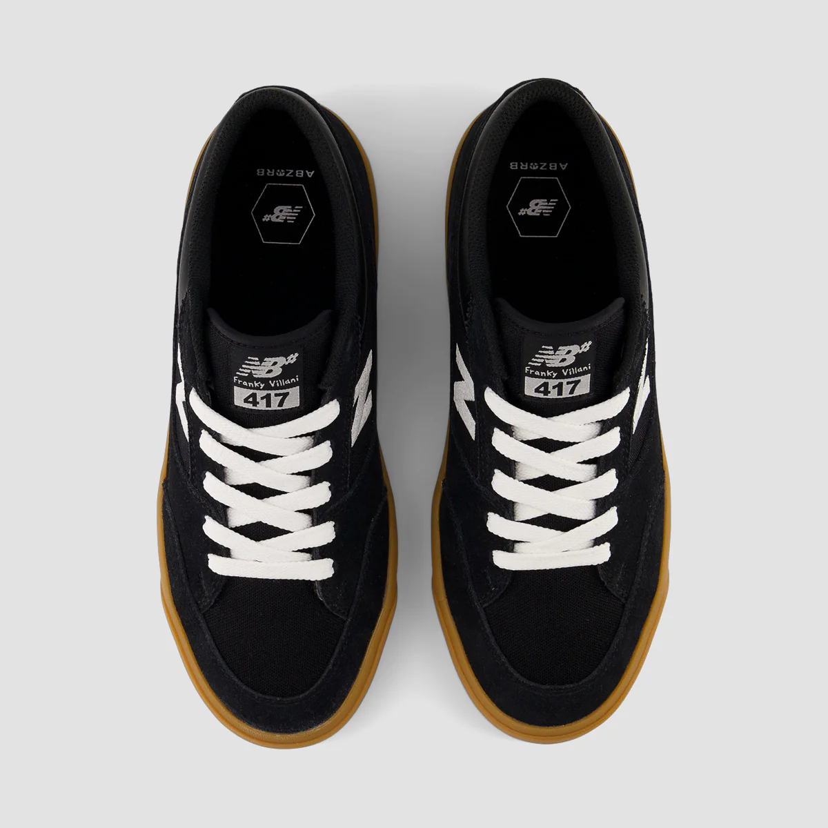 New Balance Numeric Franky Villani 417 Low Shoes - Black/NB 103 White - Image 3