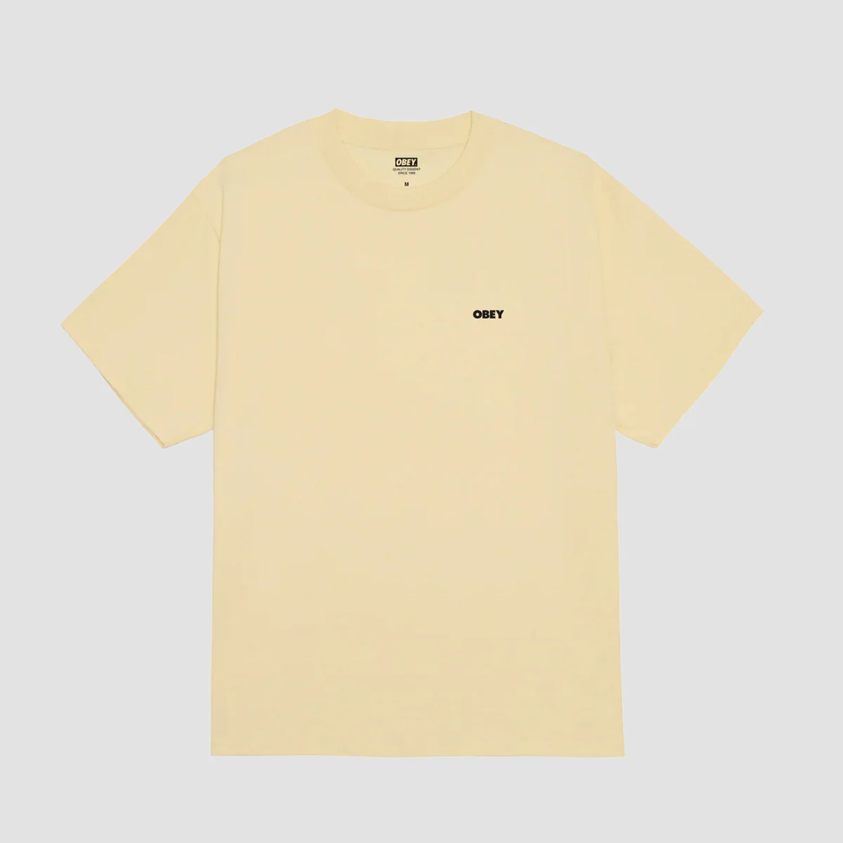 OBEY Chalky Icon T-Shirt Pale Yellow - Image 2