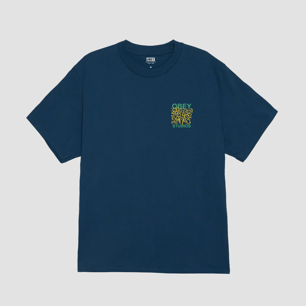 OBEY Grown With Love T-Shirt Harbor Blue - Image 2