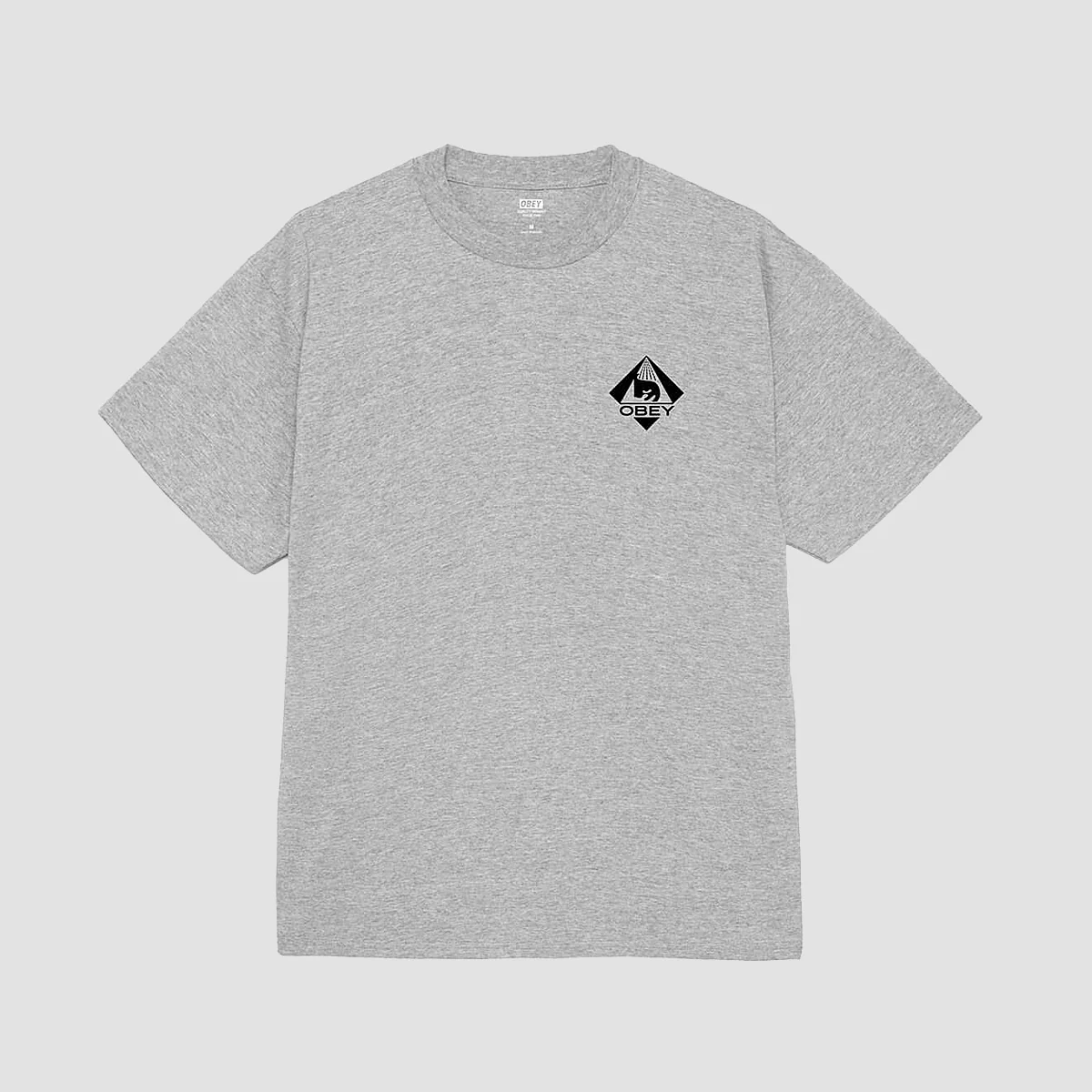 OBEY Icon Pyramid T-Shirt Heather Grey - Image 2