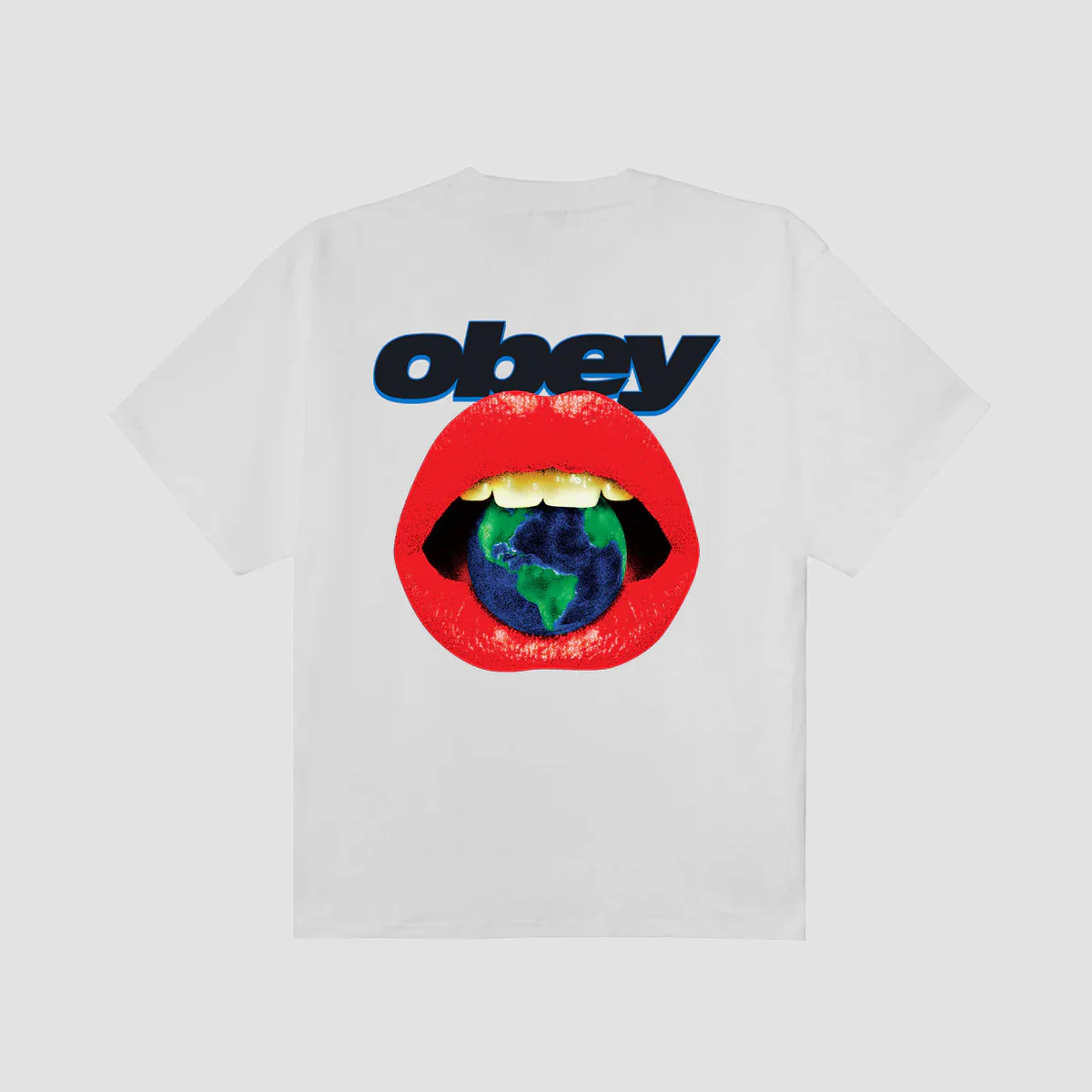 OBEY Lips Heavyweight T-Shirt White