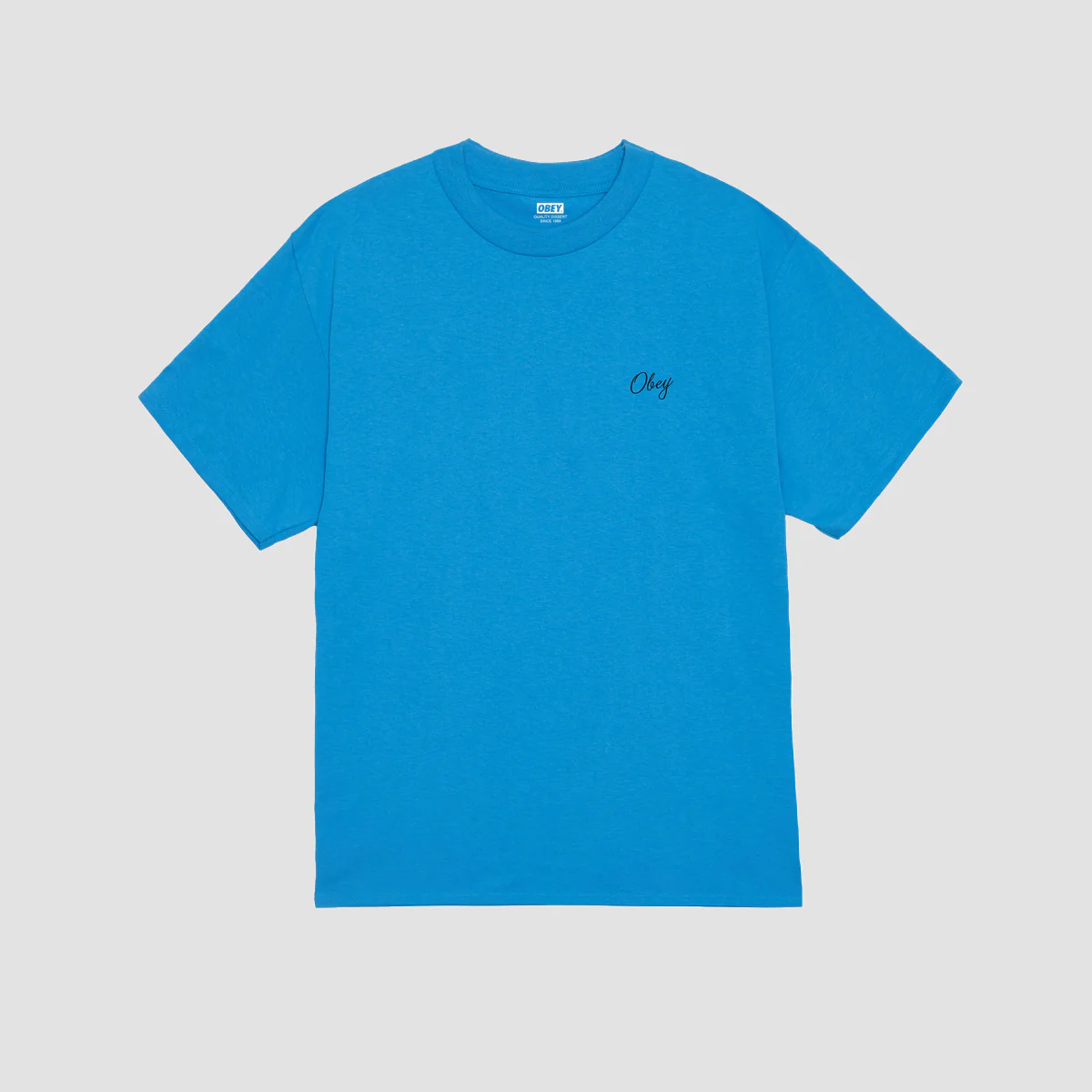 OBEY Paper Rose T-Shirt Azure Blue - Image 2