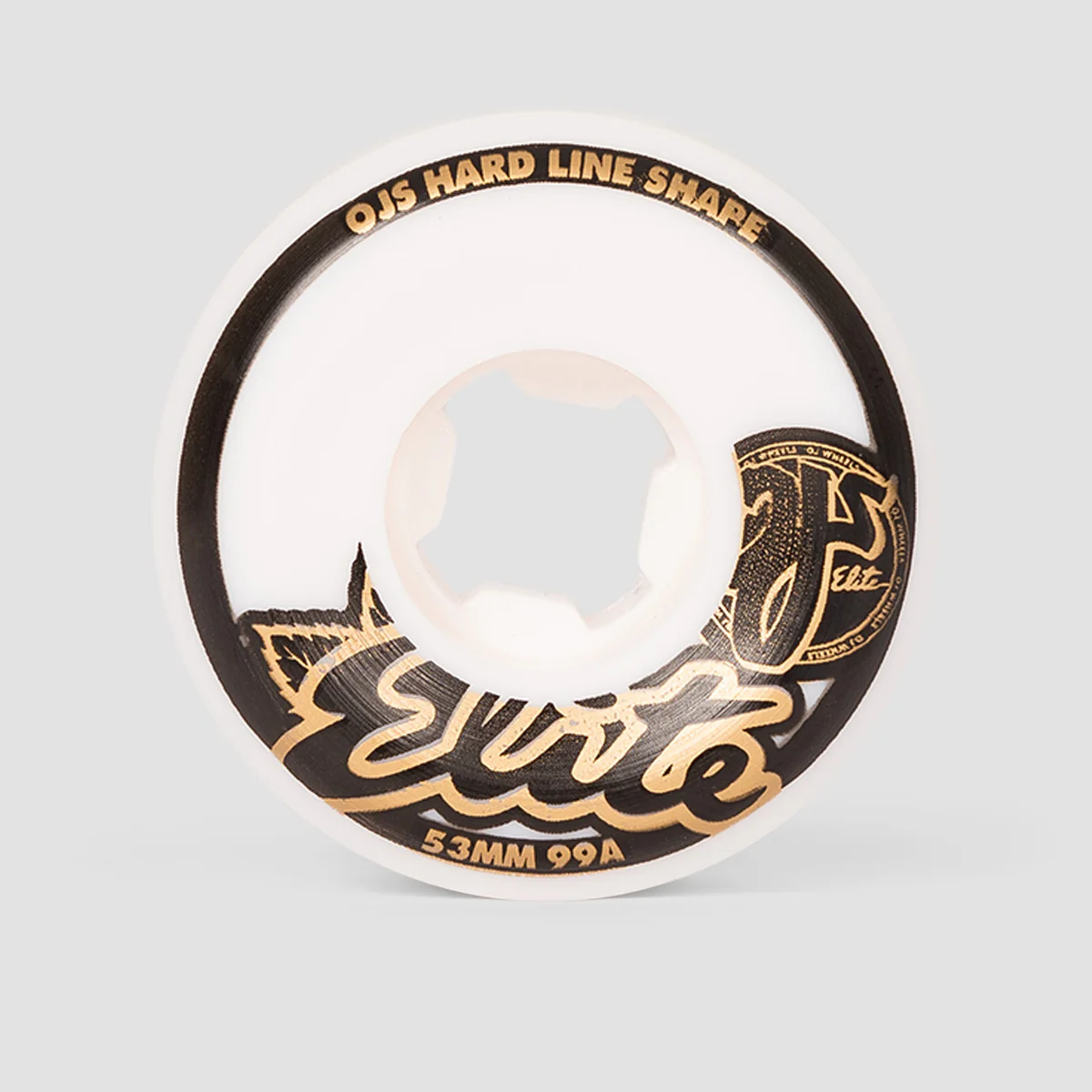 OJ Hard line 99a Elite Skateboard Wheels White 53mm - Image 2