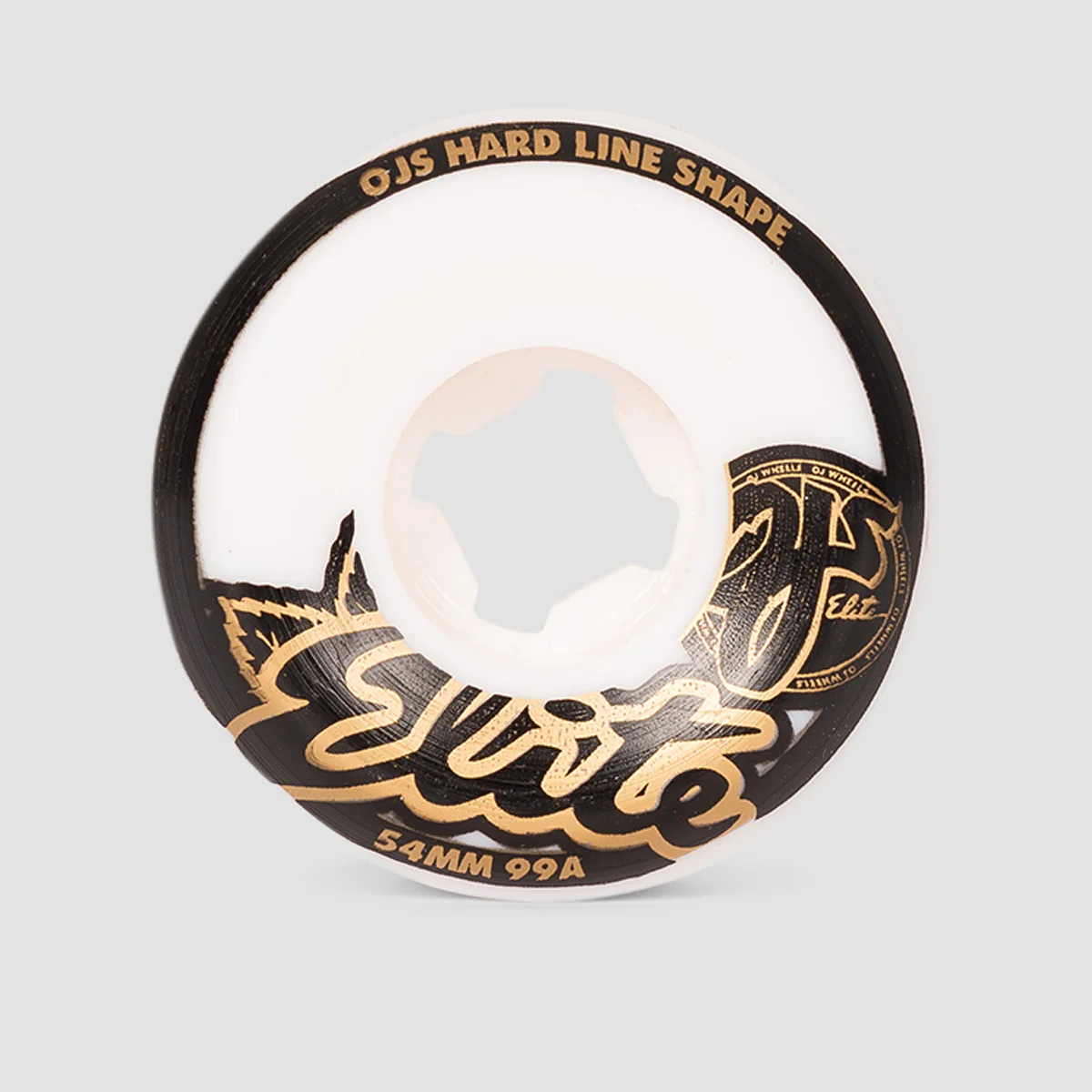 OJ Hard line 99a Elite Skateboard Wheels White 54mm - Image 2