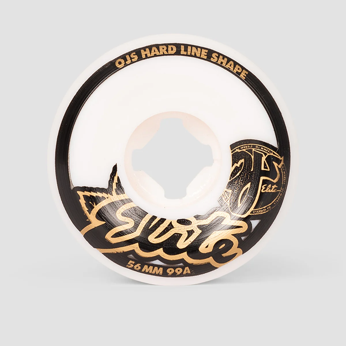 OJ Hard line 99a Elite Skateboard Wheels White 56mm - Image 2