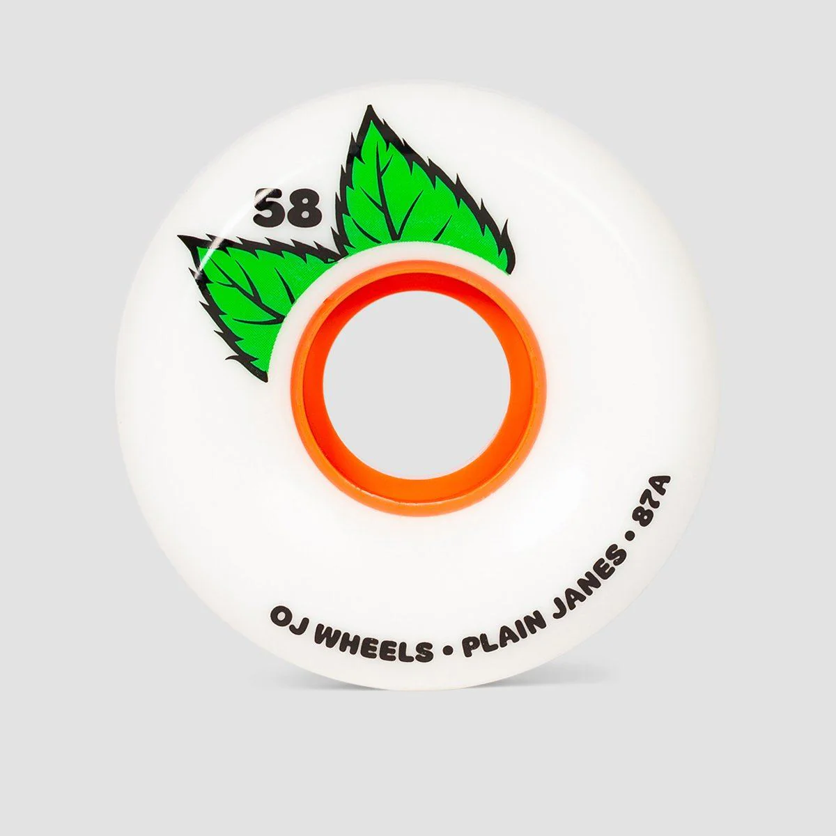OJ Plain Jane Keyframe 87a Soft Skateboard Wheels White 58mm - Image 2