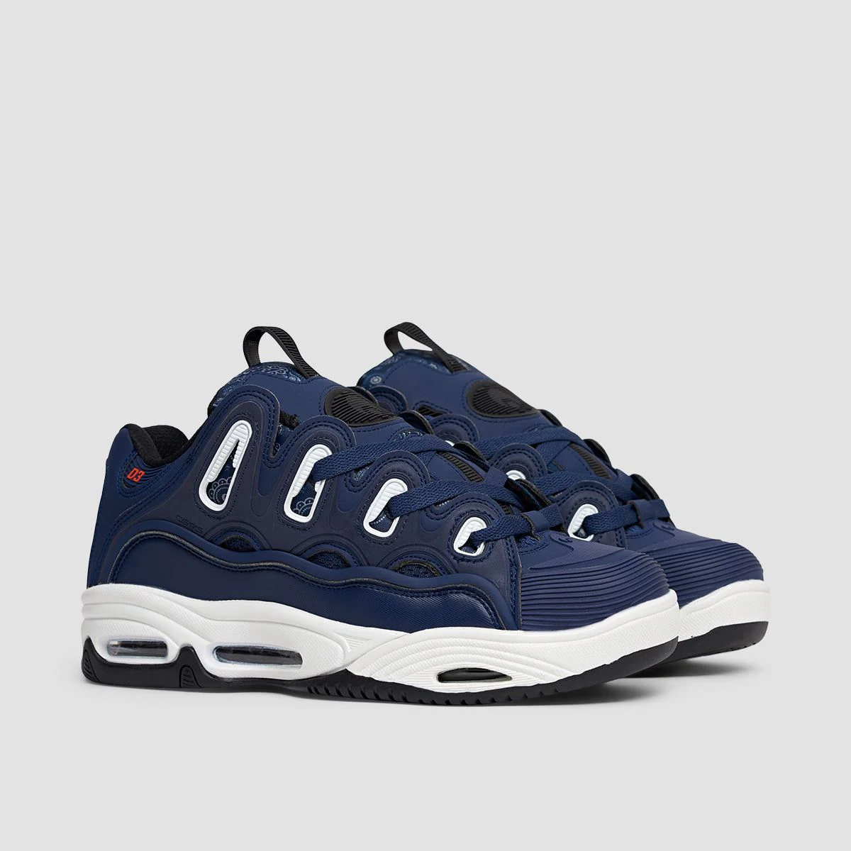 Osiris D3 2001 Shoes - Navy/Red/Paisley - Image 2