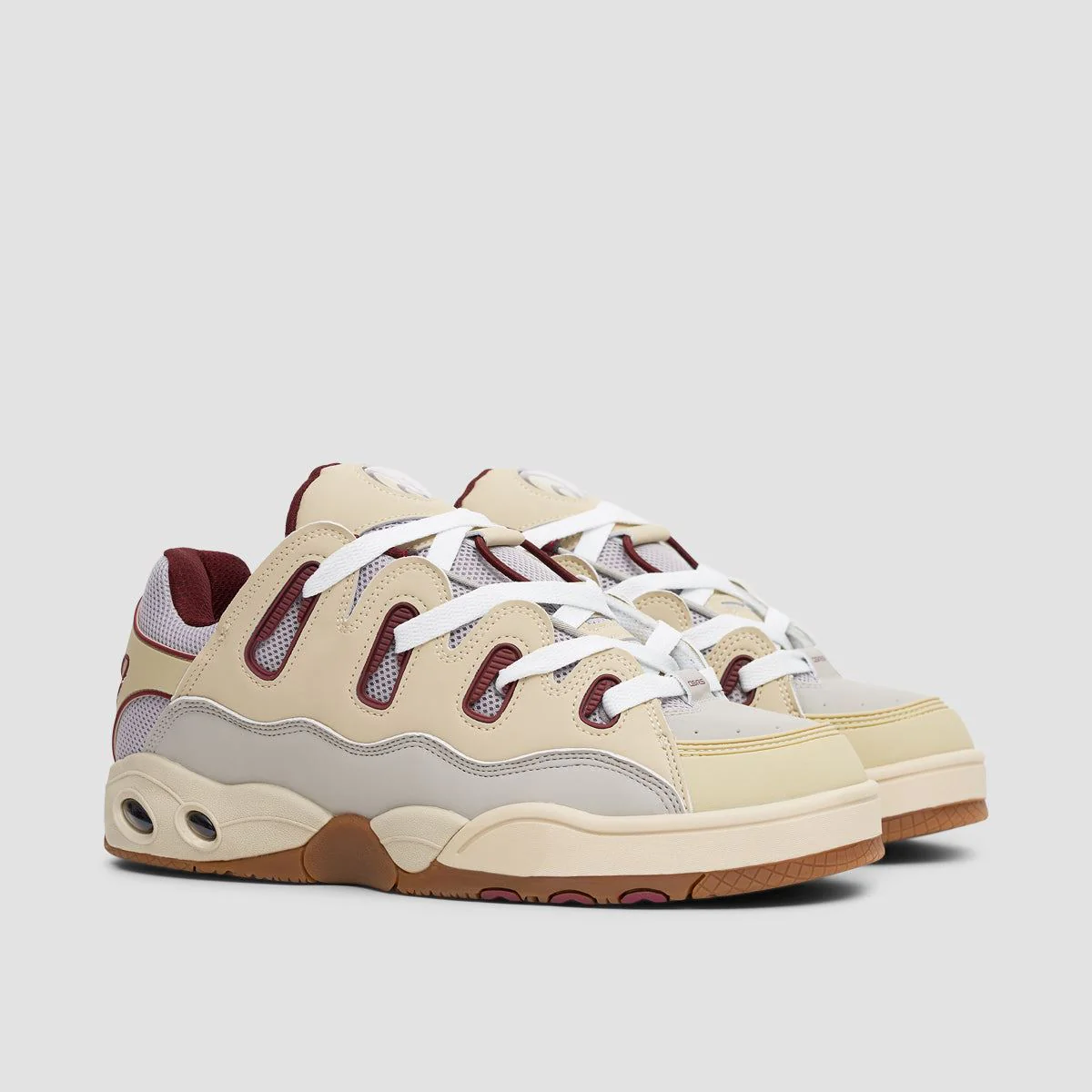 Osiris D3 OG Shoes - Tan/Burgundy/Gum - Image 2